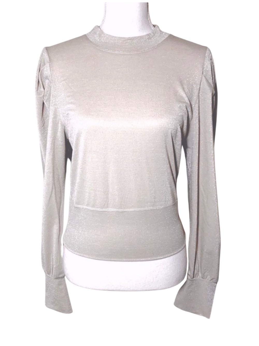 NWT‎ B.O.G Collective Shimmer Top Long Sleeve Blouse Women Medium